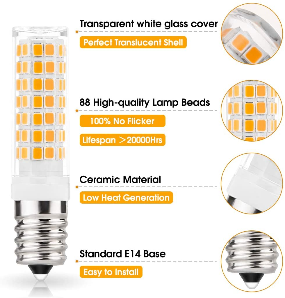 LOHAS LED corn lights bulb 3000k warm white No-Flicker Non-Dimmable E14 Mini E14 LED Bulb for Chandelier