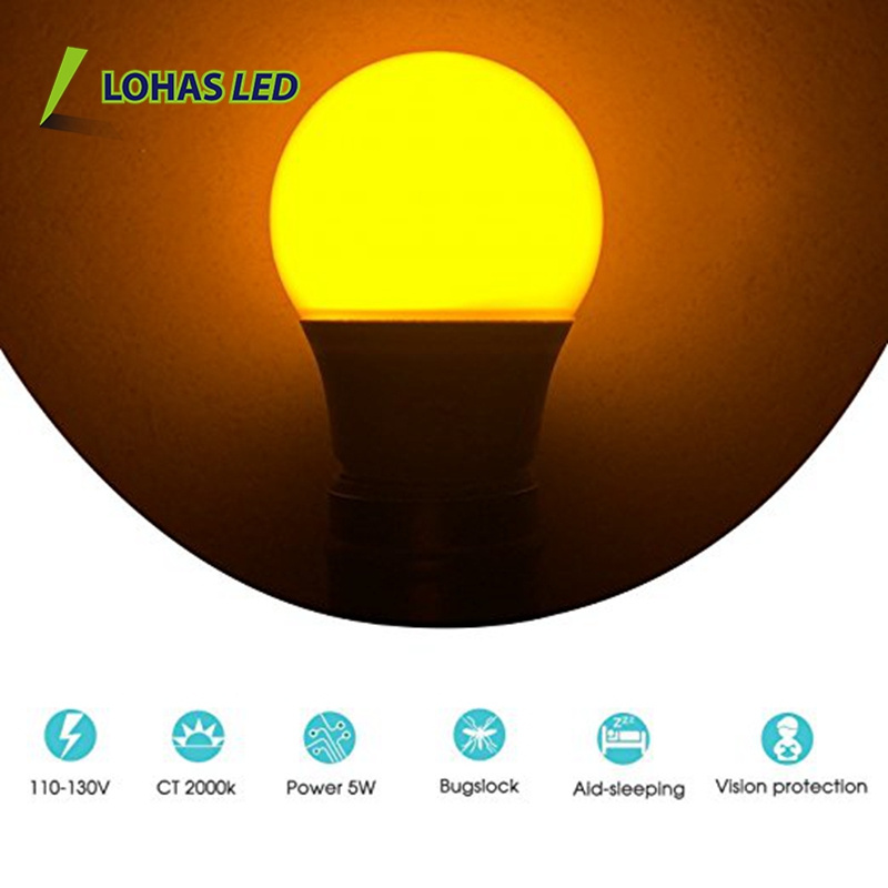 Poland Market No Blue Light Amber Night Light Bulb A15 5W 1800K Yellow Aid Sleep Bulb