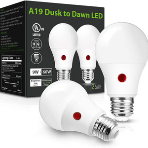 LOHAS 9W Dusk to Dawn Light Bulbs A19 LED Sensor Light Bulb Daylight 5000K Auto On/Off for Home Lighting