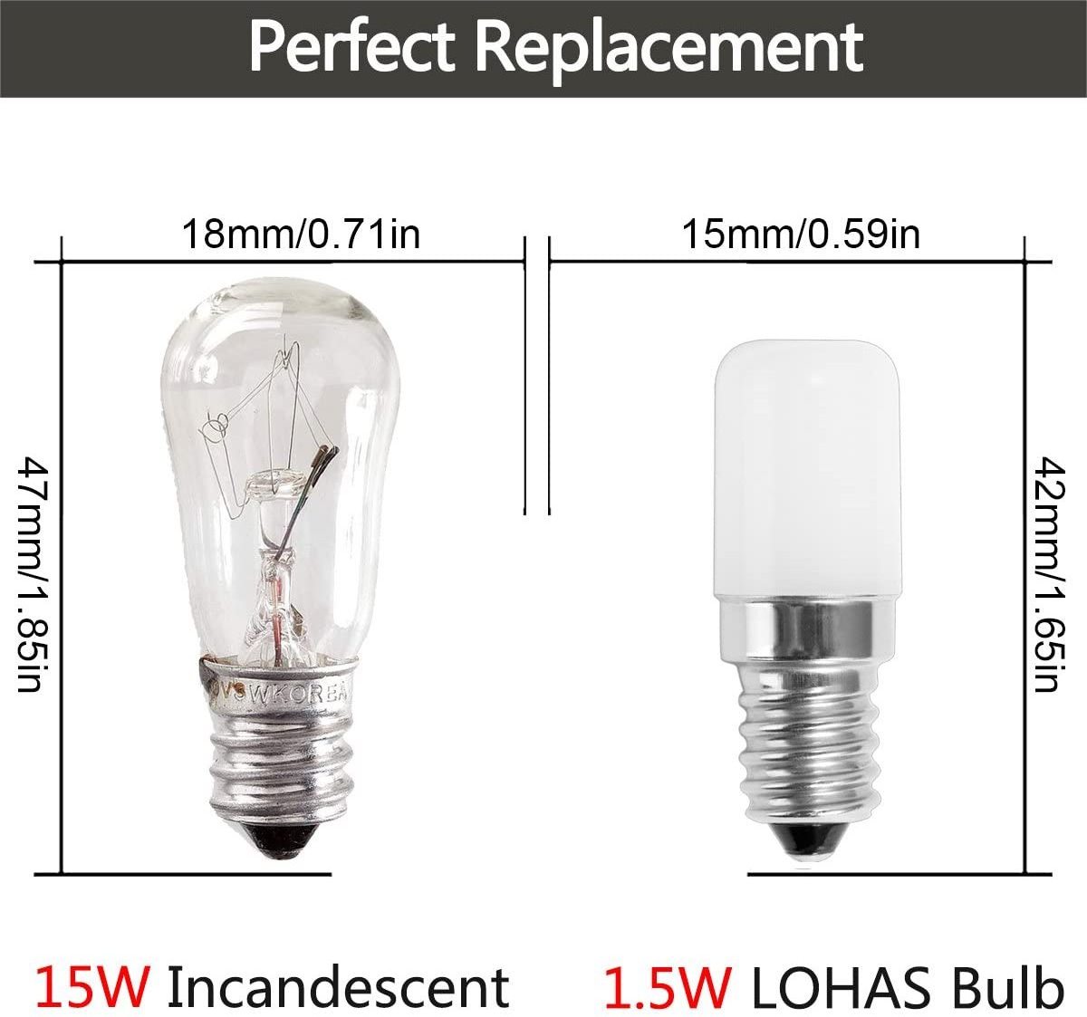 LOHAS C7 S6 LED Night Light Bulb 1.5W E12 E14 Warm White Mini lamp Small Light Bulbs for Bedroom Salt Lighthouse Lamp