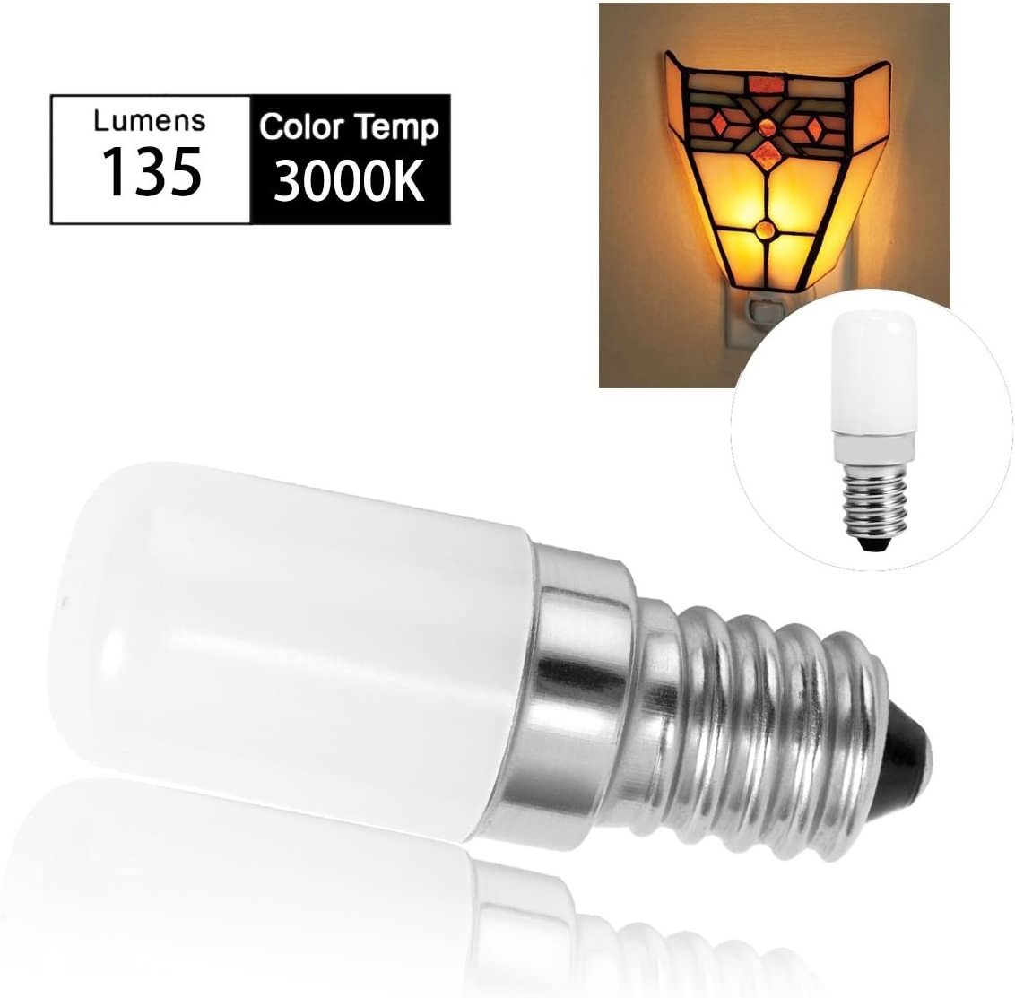 LOHAS C7 S6 LED Night Light Bulb 1.5W E12 E14 Warm White Mini lamp Small Light Bulbs for Bedroom Salt Lighthouse Lamp