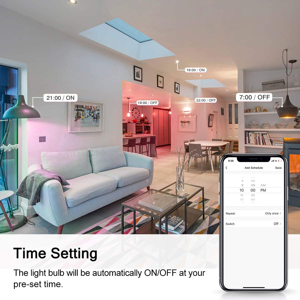 LOHAS Smart Led Light Bulb 5W Wifi Smart RGB+2700-6500K Tuya ZigBee Smart GU10 Spotlight