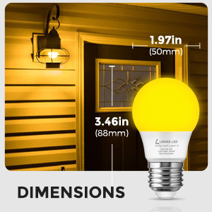 LOHAS Bedroom 5W E26 E27 Bug Light LED Bulb Sleep Aid Bug Light Bulb Yellow Amber LED Bulbs for Porch Garden Living Room