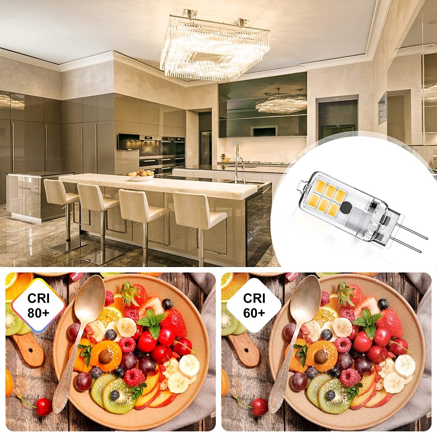 wholesale AC/DC 12V G4 LED mini lights bulbs 3000K 4000k 6000k non-dimmable landscape bulbs for cabinet spotlights kitchen