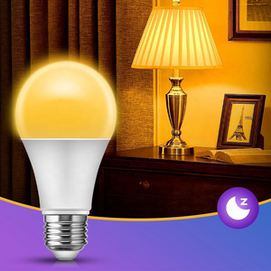 LOHAS Bedroom hotel popular sleep light A19 A60 9W no blue Amber light warm yellow color led sleep bulb for bedroom