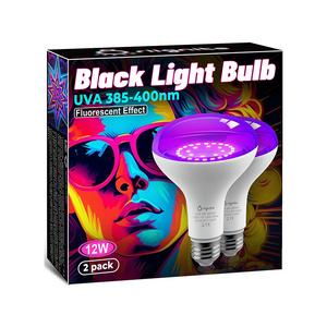 LOHAS UVA 385-400nm Fluorescent Poster Blacklight Lamp 120W Equivalent BR30 LED Black Light Bulb for Glow in the Dark