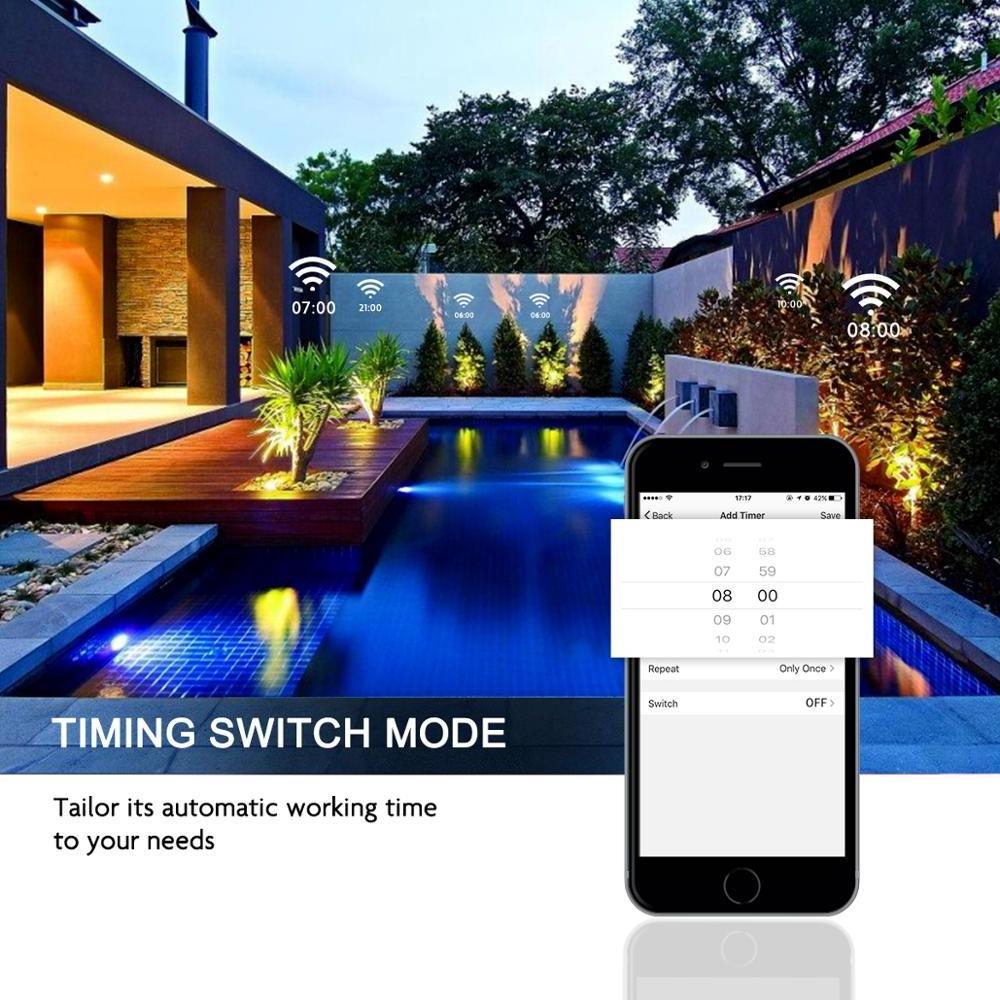 Smart Indoor Outdoor Flood Lamp Tuya Smart APP Controlled Smart Flood Light RGBW WiFi Smart Flood Light With Alexa/Google