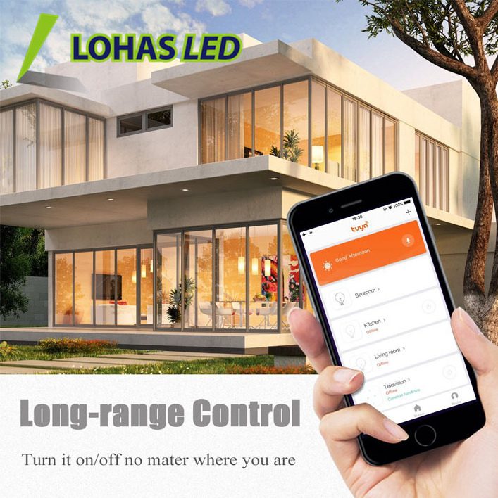 LOHAS RGB Smart Bulbs 2700~6000K 5W E12 E14 Tuya Wifi Downlight Candle Smart Light Bulb With Alexa Google