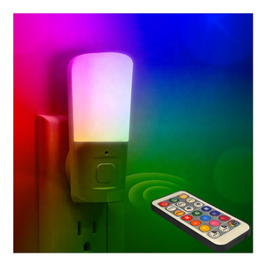 LOHAS LED Night Light RGB Led Nightlight Kids Bedroom Mini Creative Plug RGB Night Lights with Remote Control