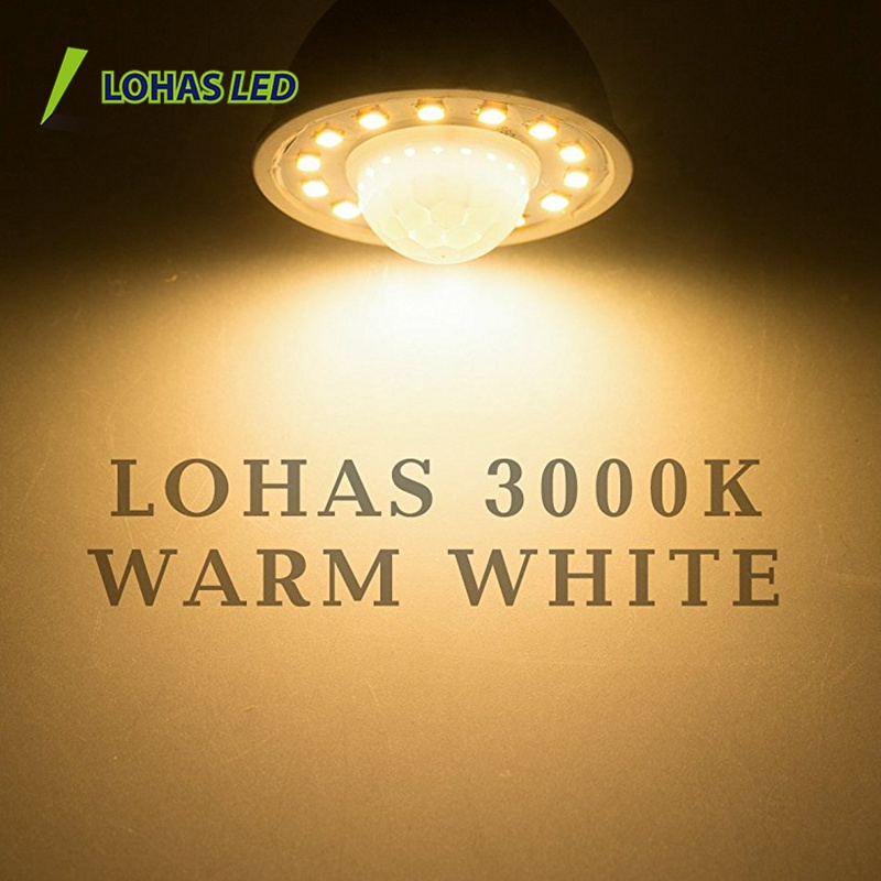 LOHAS 5W PIR Motion Sensor Light Bulb Spotlight Equivalent 50W GU10 LED Bulb Sensor Light Bulbs For Hall Gallery Cabinet