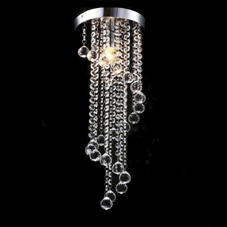 LOHAS Crystal Rain-Drop Shape Ceiling Light Living Room Modern Luxury Hotel Villa Crystal Ceiling Lights For High Ceilings