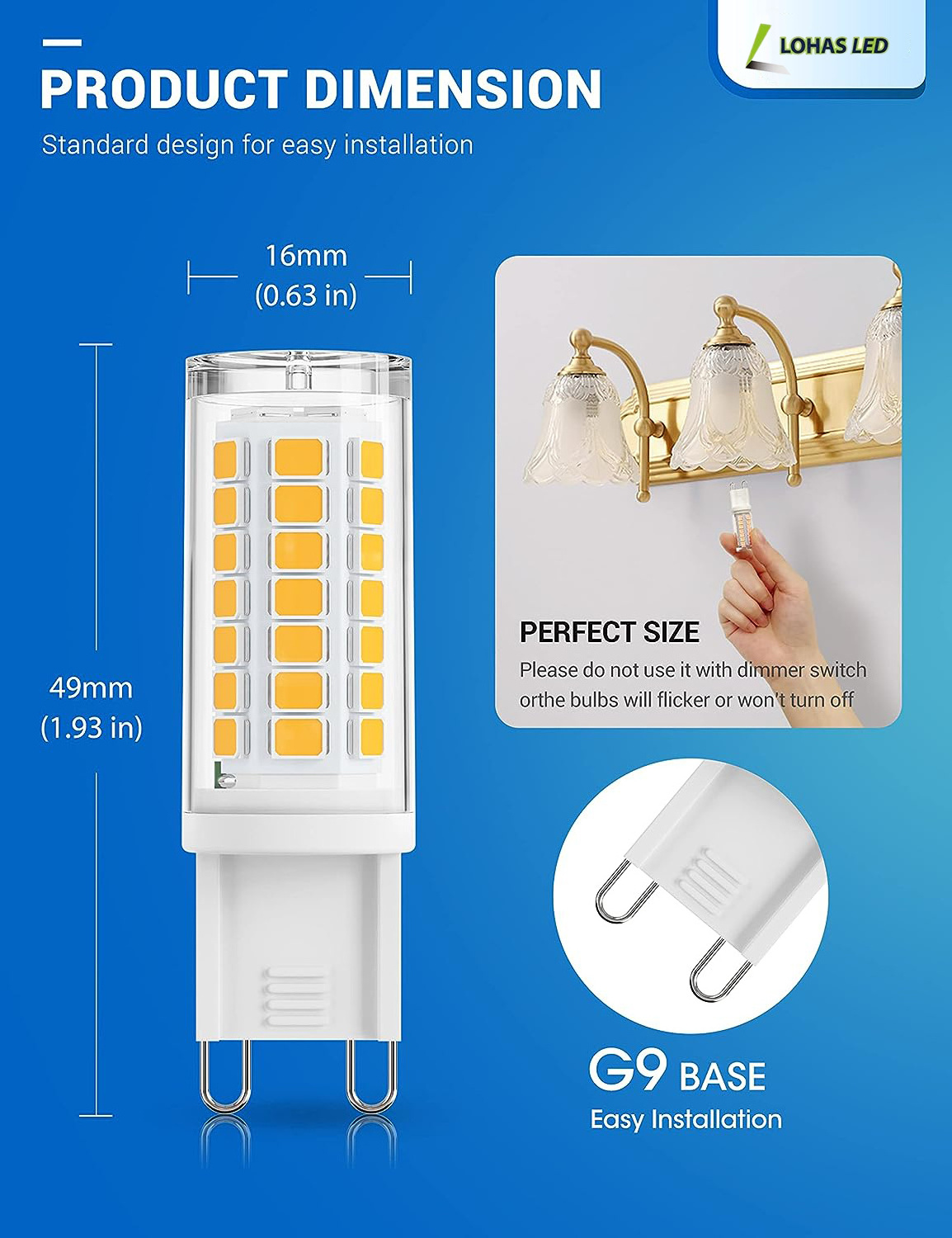 LOHAS Energy Saving Ceramic Mini Corn Light 2W 3W 5W 7W 9W G9 LED Bulb LED Corn Light Bulb for  Chandelier Wall Lamp