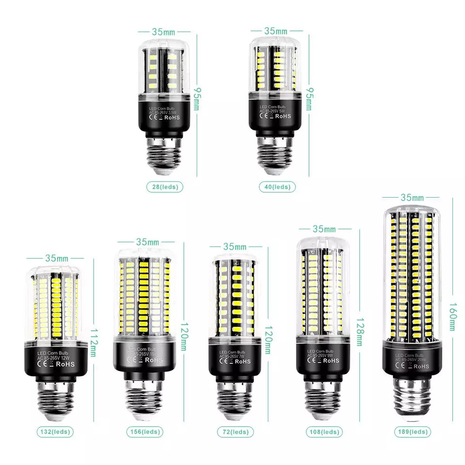 New design super lighting led corn light bulb E14 E27 B22 5W 7W not dimmable energy saving led corn bulb for home