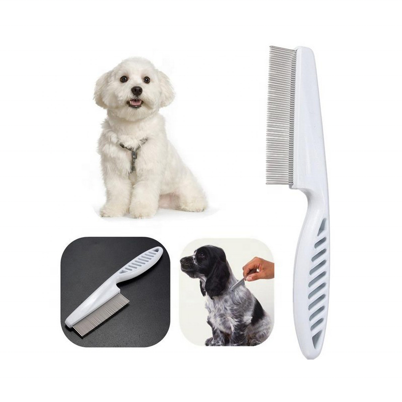 Pet Hair Shedding Comb Stainless Steel Flea Comb for Cat Dog Pet Comfort Flea Hair Grooming Comb Dog Cat Fur Removal Brush