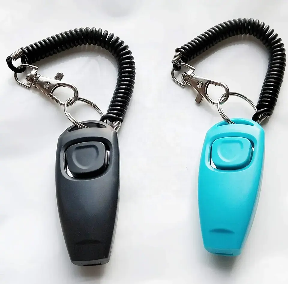 Colorful Pet Training Clicker Button Puppy Training Clicker With Lanyard