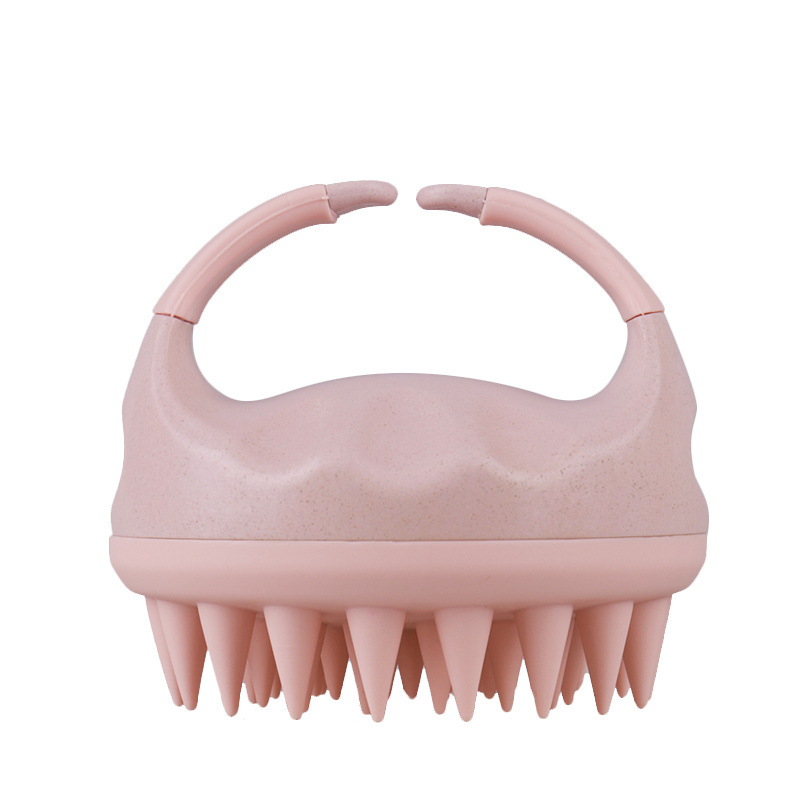 LOHAS Wheat Straw Hairbrush Shampoo Brush Hair Massager Comb Head Body Scalp Head Massage Silicone Hair Brush