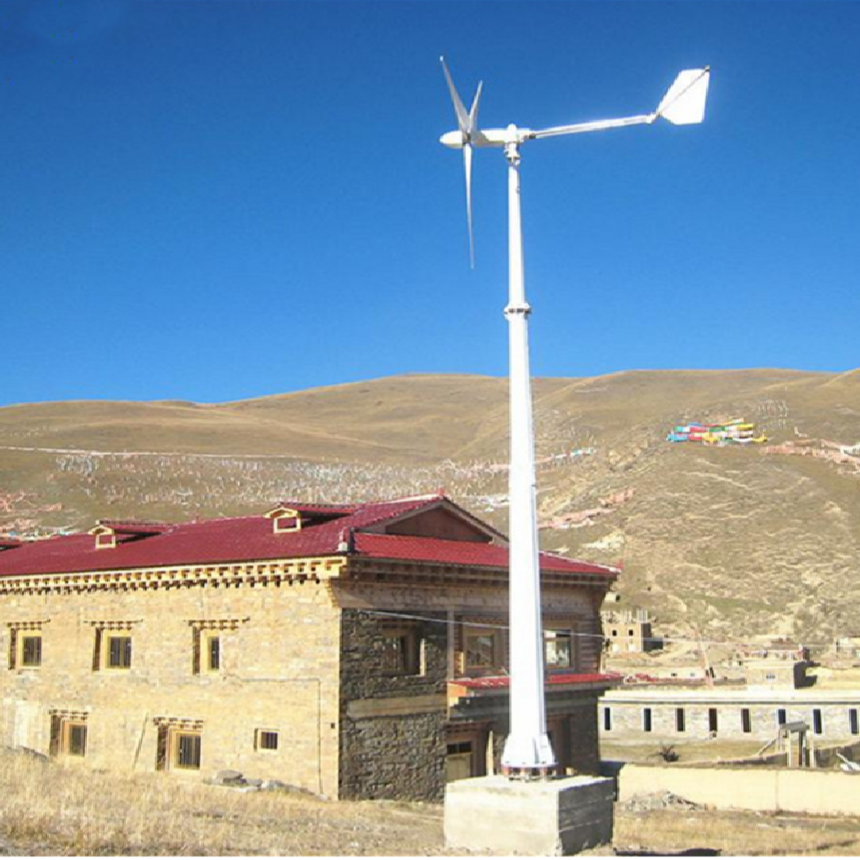 Wind power generation of 120kWh a day, 10kW 3 blades, windmill 12V 24V wind energy small wind turbine generator