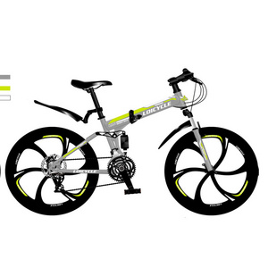 Best Quality 26-Inch GT Bicycle Carbon Steel Folding Mountain Bike with 21 Speed and Disc Brake Cheap Price