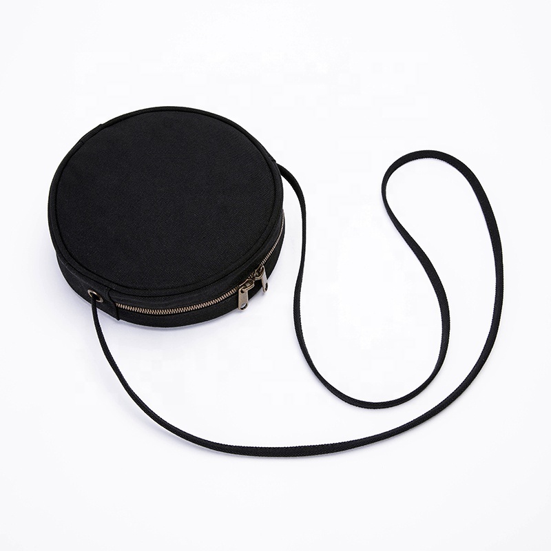 Cute small fresh literary Harajuku Korean crossbody shoulder bag canvas bag small round bag