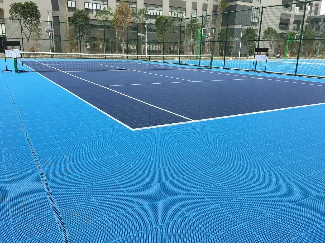 Factory price high quality sport flooring mat badminton basketball futsal tennis court floor mat indoor