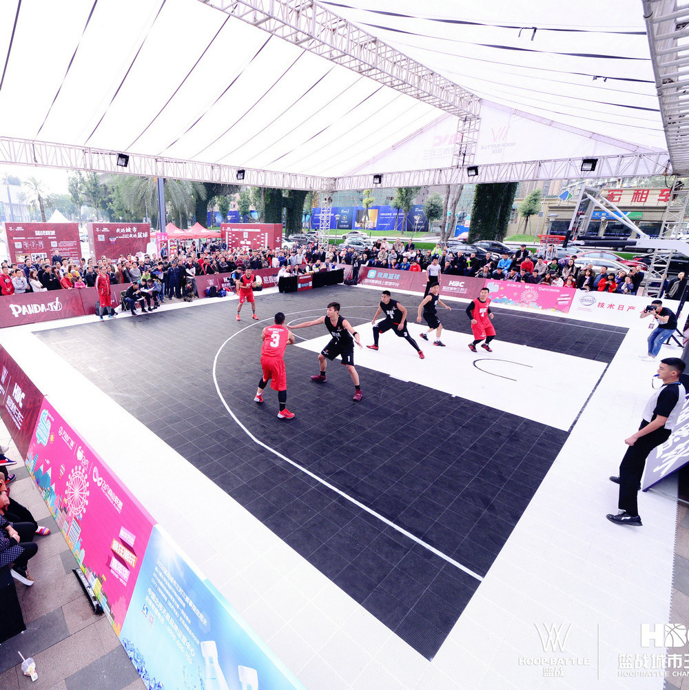 3X3 Black Plastic Flooring Outdoor Basketball Sport Court Tiles with FIBA Certificate