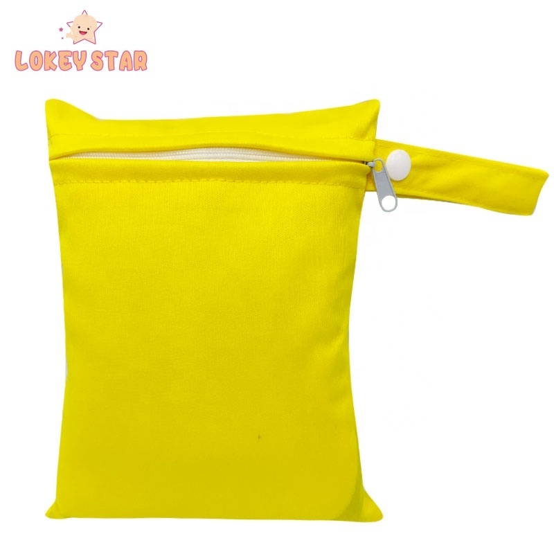 Wholesale New Design Zippers Wet Bag Diaper Bag Fashion Reusable Waterproof  Cloth Bag