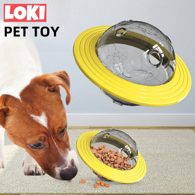 Interactive Dog Puzzle Feeding Toy Pets Chew Toys Flying Disc Slow Feeder Leaking Hole for Small Medium Dogs Cats