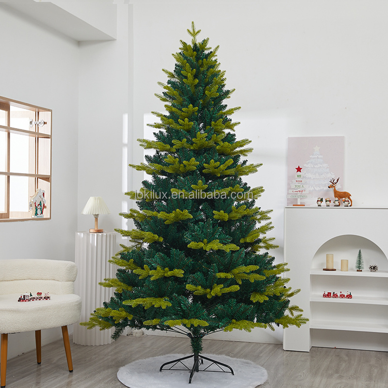 6ft pre-lit frosty Christmas tree factory price wholesale Exclusive materials customized Christmas fiber optic tree