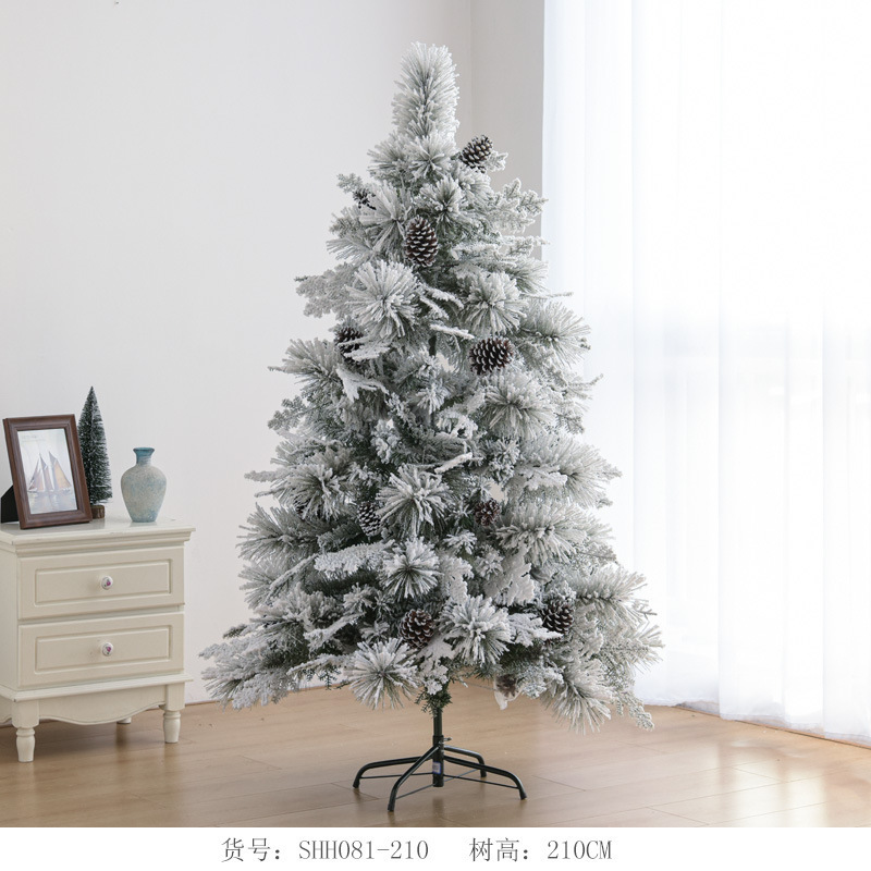 6ft pre-lit frosty Christmas tree factory price wholesale Exclusive materials customized Christmas fiber optic tree