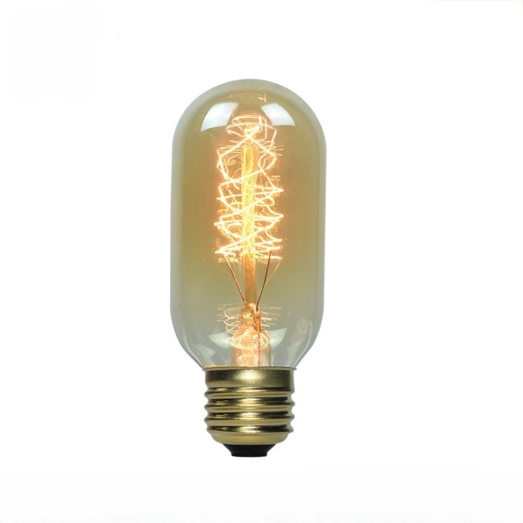 110V-220V Antique Incandescent Filament Lamp T45 T14  E26 E27 B22 Retro Decorative Light 25W 40W 60W Vintage Style Edison Bulbs