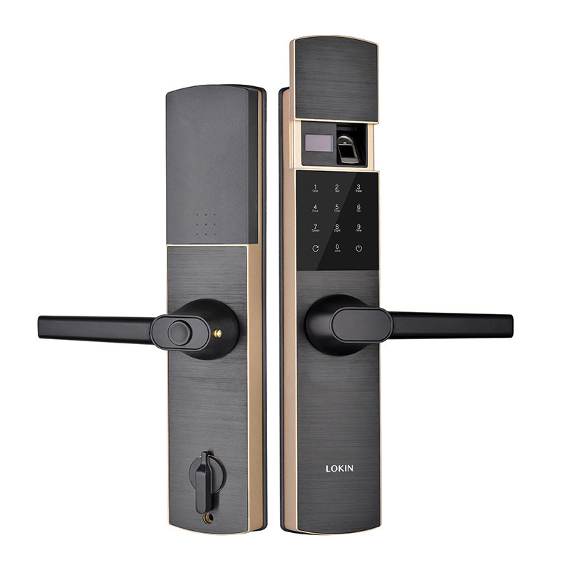 Newest Products Fingerprint Digital Mechanical Key Wechat Mini Program Unlock Smart Door Lock