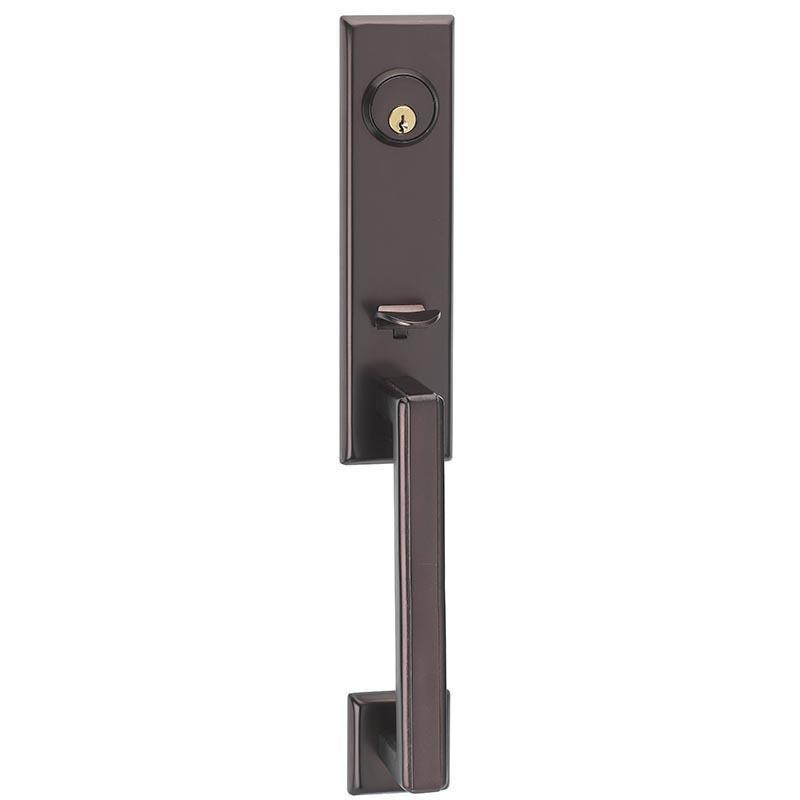 Steel gate tubular latch deadbolt black door handles lock