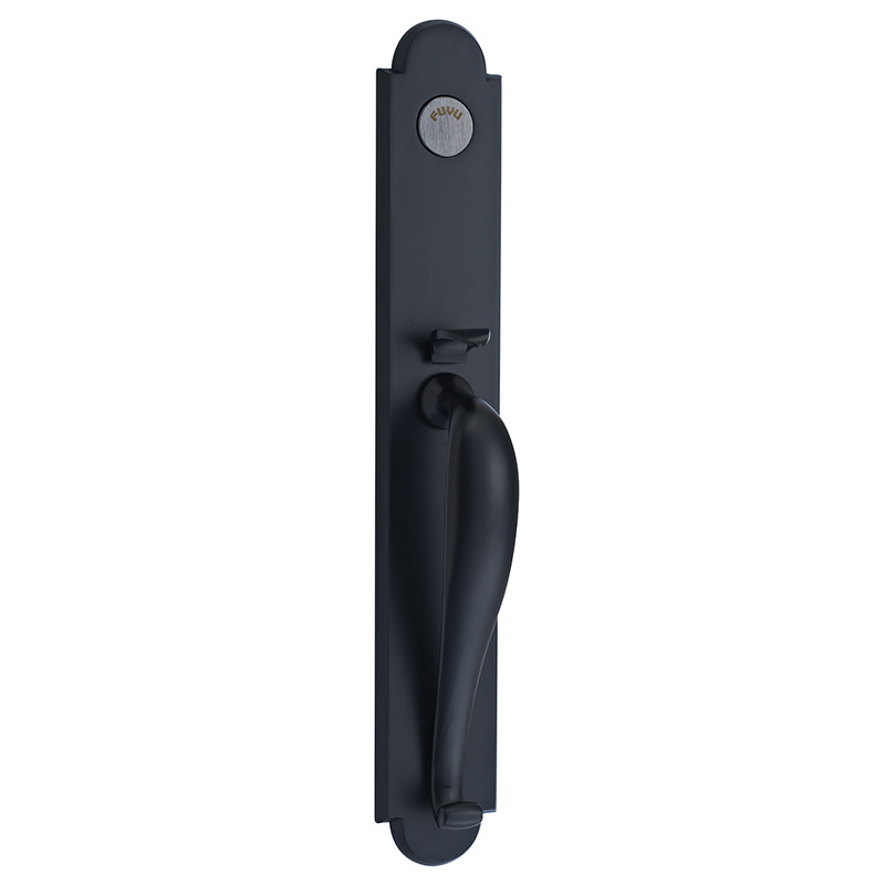 Residential Lock Entry Set Key Fob French Door Lock With Black Handles