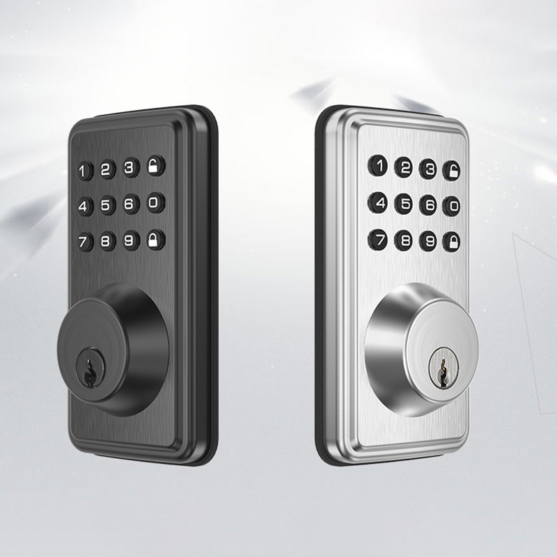 Cheap Password Key Open Zinc Alloy Door Lock Electronic Deadbolt For 35-55Mm Thickness Door