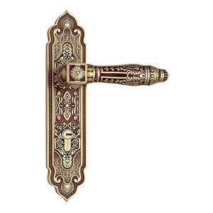 Latest design antique polished gold lock brass entry sets