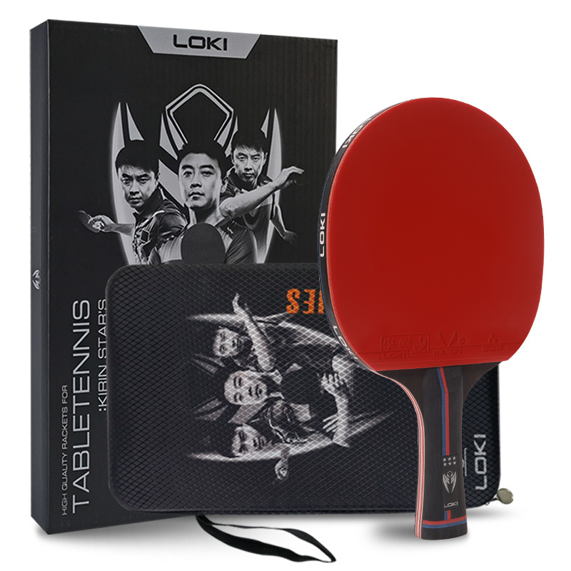 Wholesale LOKI K series 6 star professional wood table tennis racket ping pong paddle bat