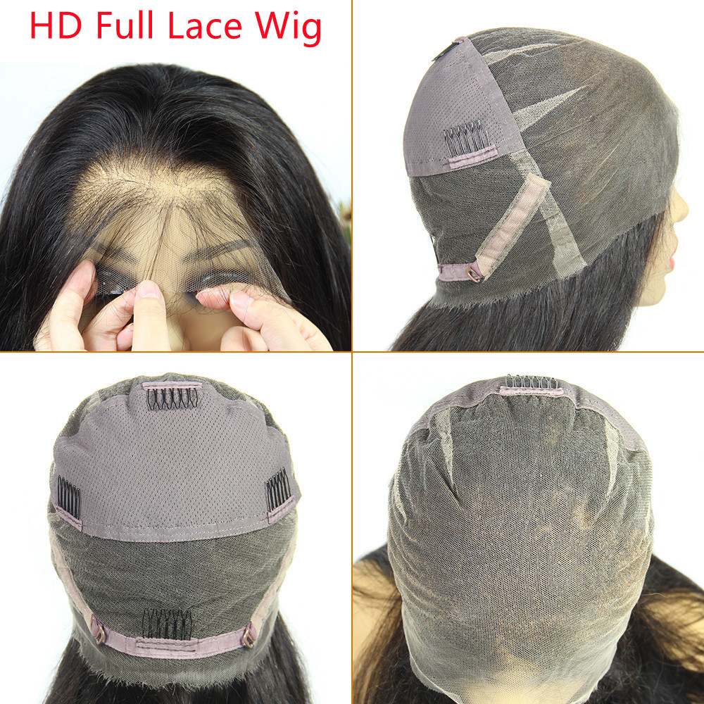 pre plucked cheap wholesale premium human hair 360 virgin 13x6 blonde transparent thin HD full swiss film lace front frontal wig