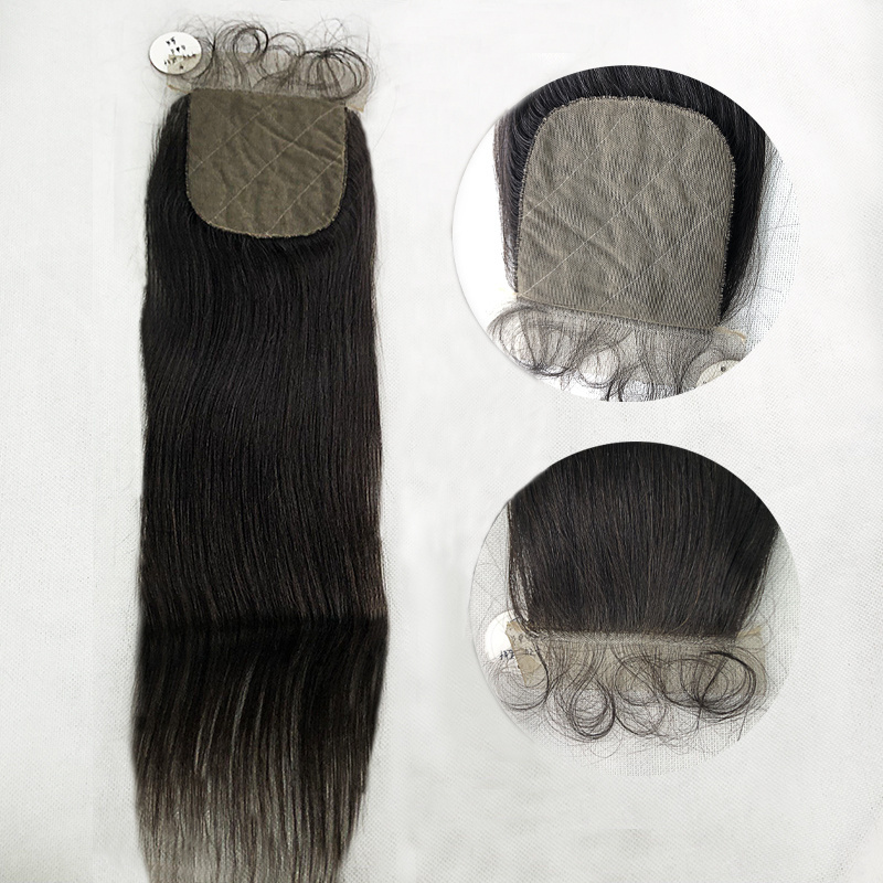 cheap wholesale brazilian virgin human hair piece silk base transparent full lace closure with baby hair online