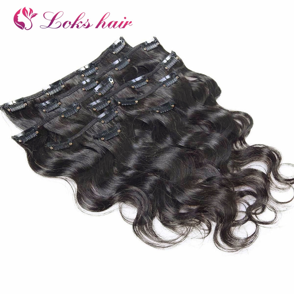 40 inch hair extensions clip in hair extensions for black women, body wave clip in human hair extensions