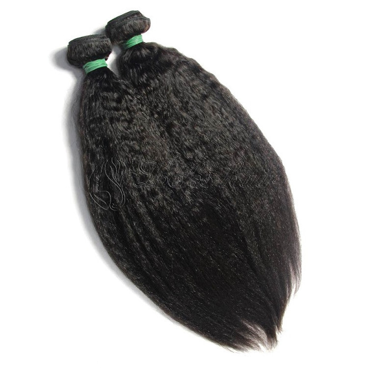 Unprocessed brazilian kinky straight hair cheap good quality hair weave