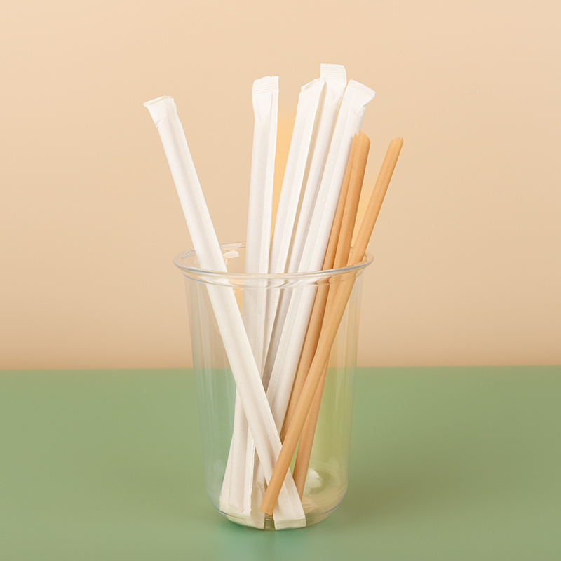 LOKYO wholesale degradable boba straw disposable individual packing eco sugarcane pla biodegradable straws