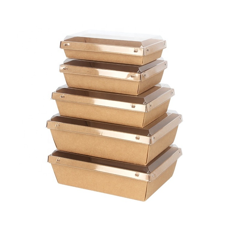 LOKYO wholesale to go fast food containers disposable take out box kraft paper custom food packaging box