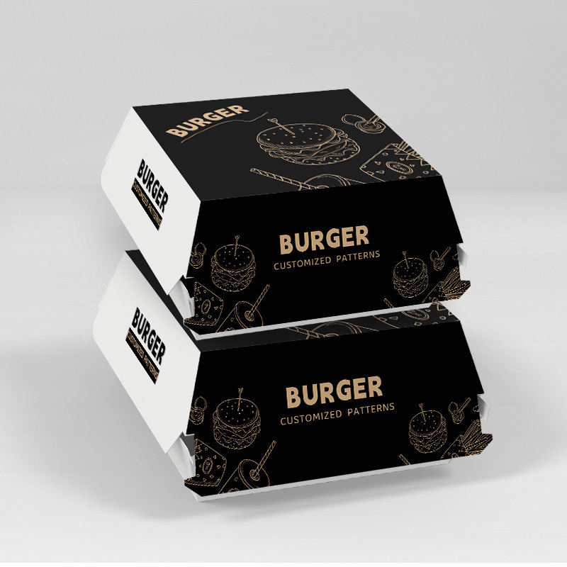 LOKYO Customized take away fast food packaging wholesale to go fried chicken hamburger burger box