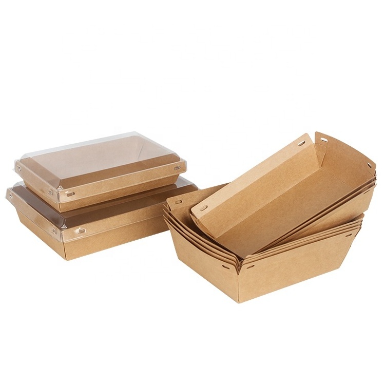 LOKYO wholesale to go fast food containers disposable take out box kraft paper custom food packaging box