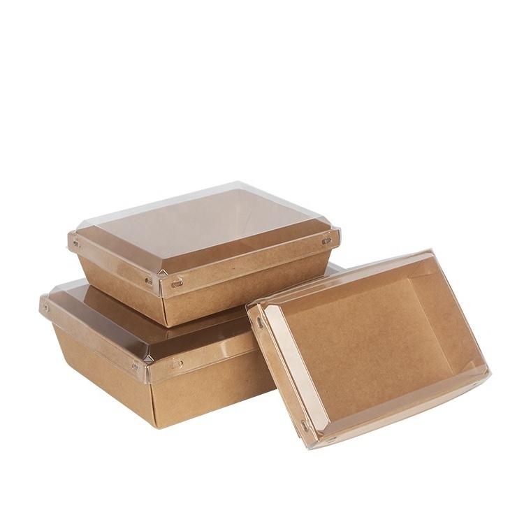 LOKYO wholesale to go fast food containers disposable take out box kraft paper custom food packaging box