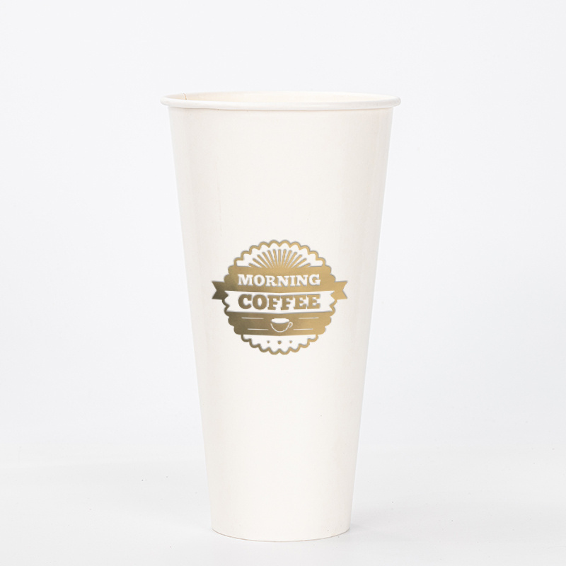 LOKYO Custom design 1.3L disposable pla white juice sodas cold drink cup 44oz single wall paper cup with logo