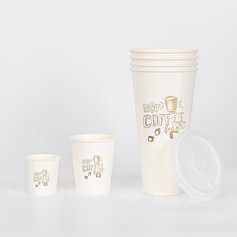 LOKYO Custom design 1.3L disposable pla white juice sodas cold drink cup 44oz single wall paper cup with logo