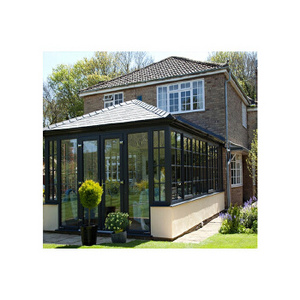 Wholesale Aluminum Glass Sunrooms Conservatory Customized Greenhouse Glass Houses Fiberglass Screen Netting Aluminum Alloy Door