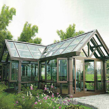 Aluminum Alloy Winter Garden Sunroom Low-E Sliding Glass Outdoor Veranda Greenhouse with Waterproof Feature Sunroom Greenhouse