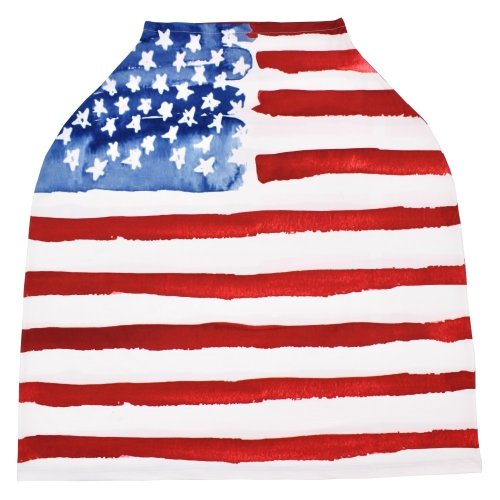 2023 New 4th of July America Flag Nursing Breastfeeding Cover Scarf Baby Car Seat Canopy Stroller Infant Carseat Covers